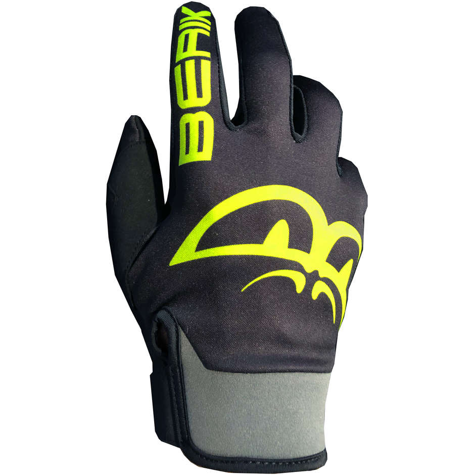 Cross Enduro motorcycle gloves Berik MX-Pro Style One Black Yellow Fluo