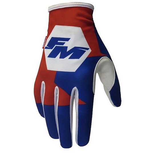 Cross Enduro Motorcycle Gloves Fm Racing X26 EXAGON 006 Red blue