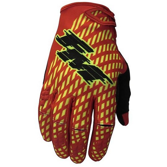 Cross Enduro Motorcycle Gloves Fm Racing X26 POWER 001 Red Yellow
