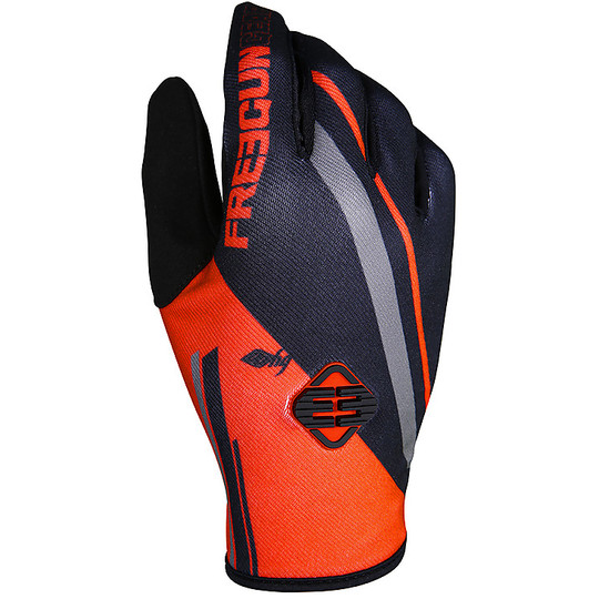 Cross Enduro Motorcycle Gloves Freegun DEVO COLLEGE Orange Fluo