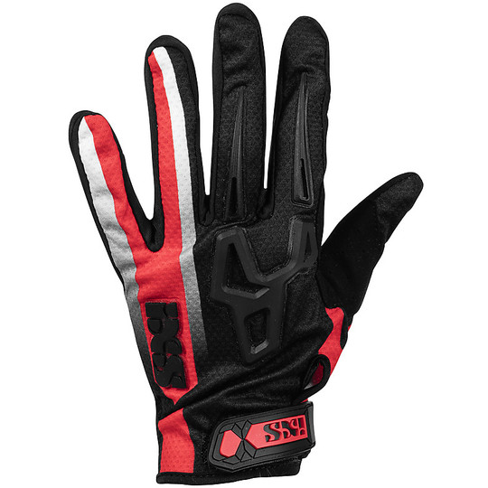 Cross Enduro Motorcycle Gloves Ixs CROSS LITE AIR 2.0 Black Red