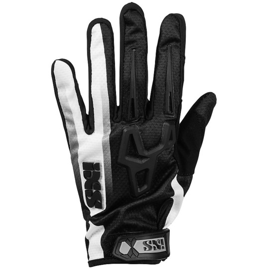 Cross Enduro Motorcycle Gloves Ixs CROSS LITE AIR 2.0 Black White