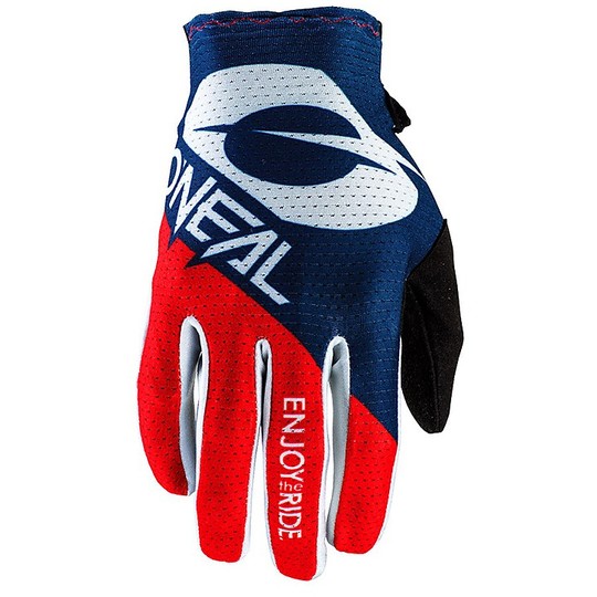 Cross Enduro Motorcycle Gloves Oneal Matrix Glove Stacked Blue Red
