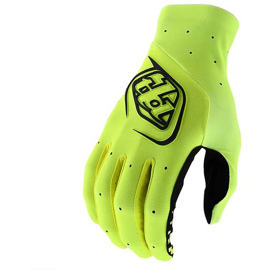 Cross Enduro Motorcycle Gloves Troy Lee Design SE Ultra Yellow Fluo