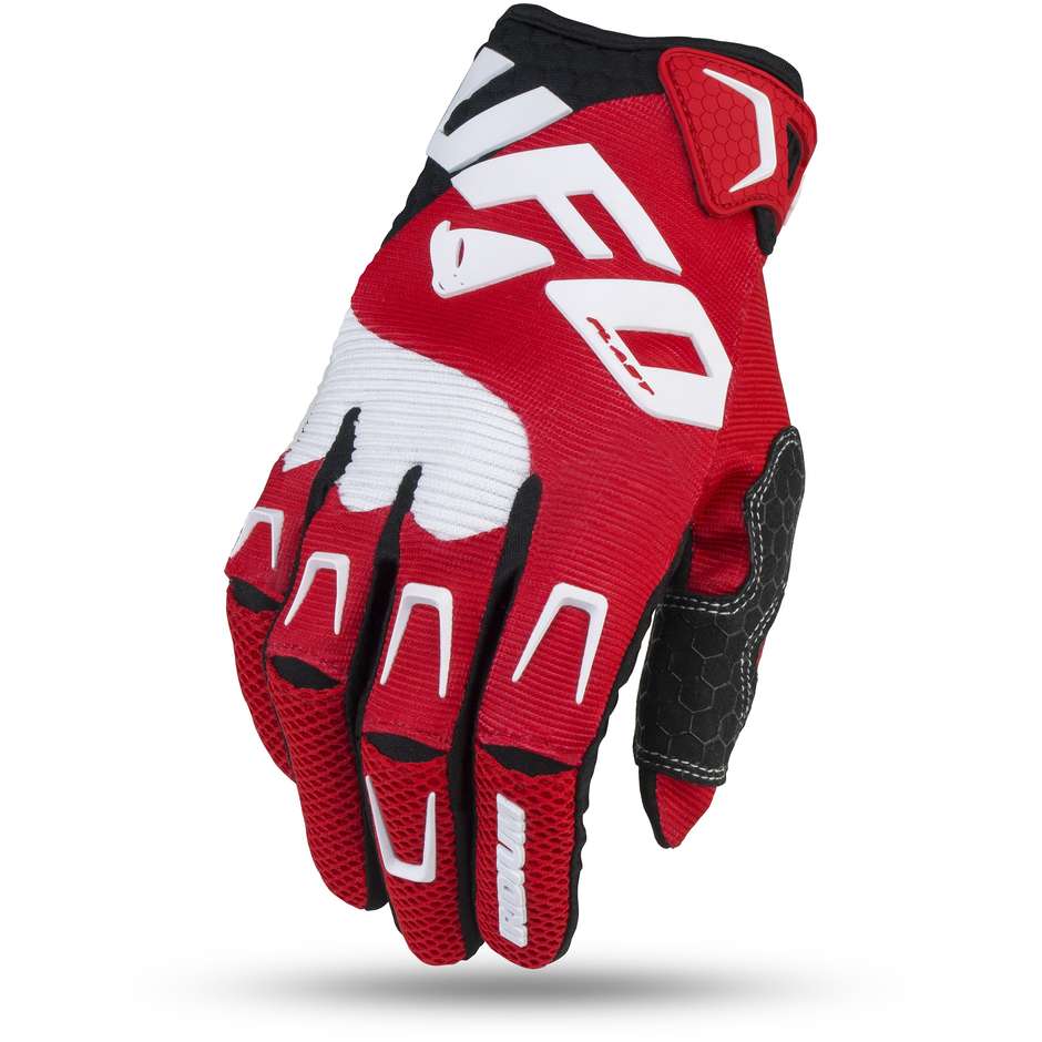 Cross Enduro Motorcycle Gloves Ufo New Iridium Red White