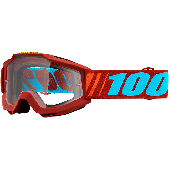 Cross Enduro Motorcycle Goggles 100% ACCURI Dauphine Transparent Lens