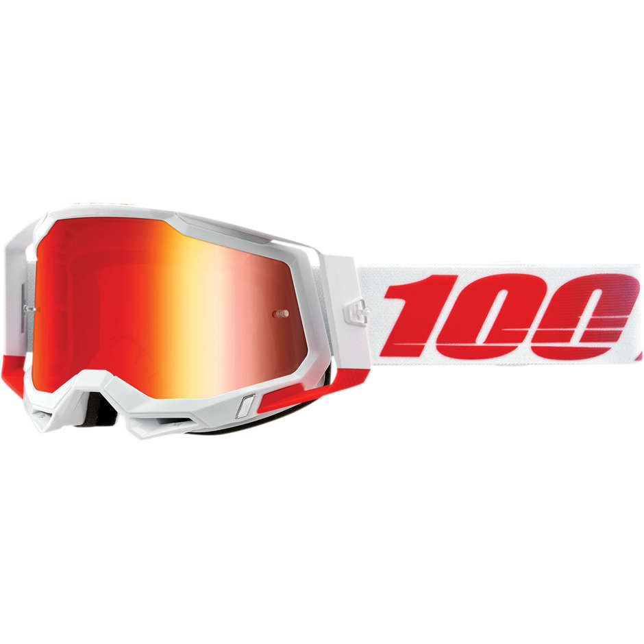 Cross Enduro Motorcycle Goggles 100% RACECRAFT 2 St-Kith Red Mirror Lens