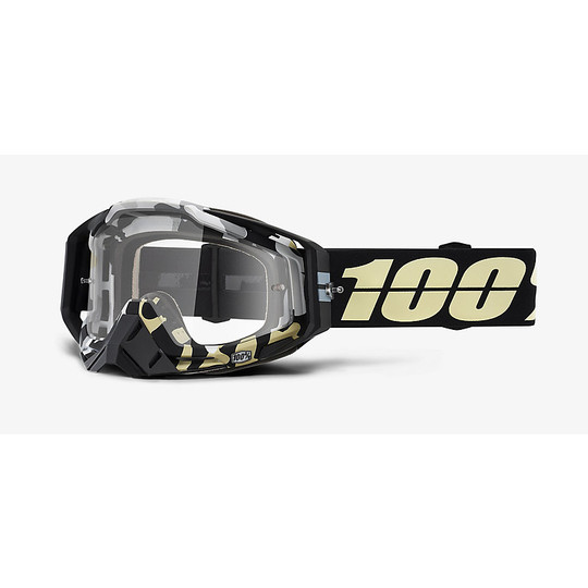 Cross Enduro Motorcycle Goggles 100% RACECRAFT Ergoflash Transparent Lens