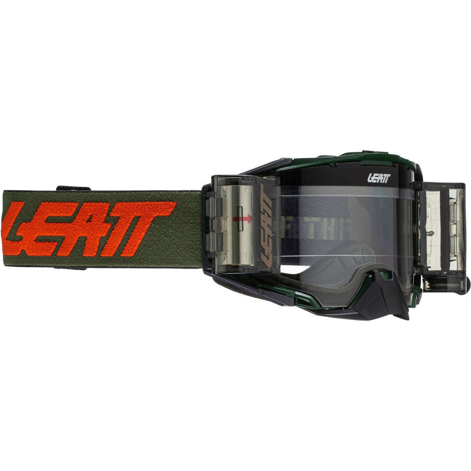 Cross Enduro Motorcycle Goggles Leatt Velocity 6.5 Roll-Off Cactus Clear