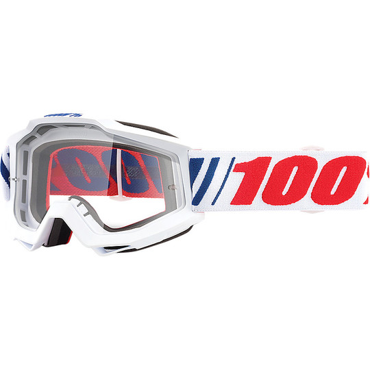 Cross Enduro Motorcycle Goggles Mask 100% ACCURI Jr. AF066 Transparent Lens