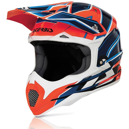 Cross Enduro motorcycle helmet Acerbis Impact 2016 Orange Blue