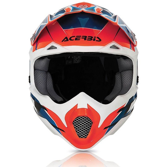 Cross Enduro motorcycle helmet Acerbis Impact 2016 Orange Blue