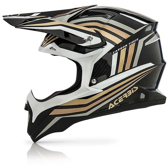 Cross Enduro motorcycle helmet Acerbis Impact Carbon Grey Gold 970 Grams