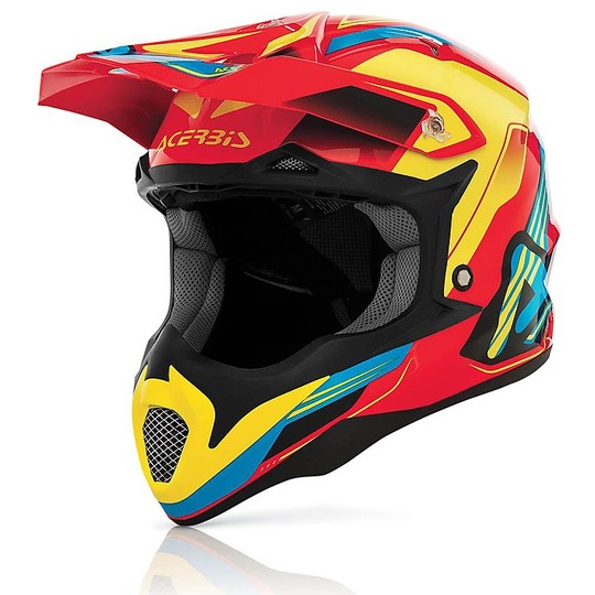 Cross Enduro motorcycle helmet Acerbis Impact Kryptonite Yellow Red