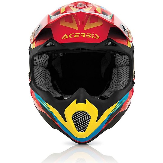 Cross Enduro motorcycle helmet Acerbis Impact Kryptonite Yellow Red
