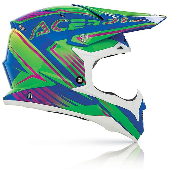 Cross Enduro motorcycle helmet Acerbis Impact Leviathan Blue green