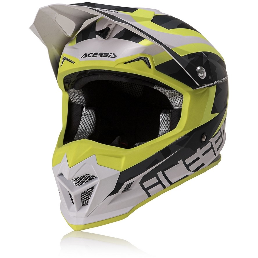 Cross Enduro Motorcycle Helmet Acerbis PROFILE 4 Matt Fluo Yellow