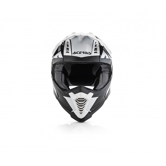 Cross Enduro Motorcycle Helmet Acerbis X-RACER Fiber VTR Black White