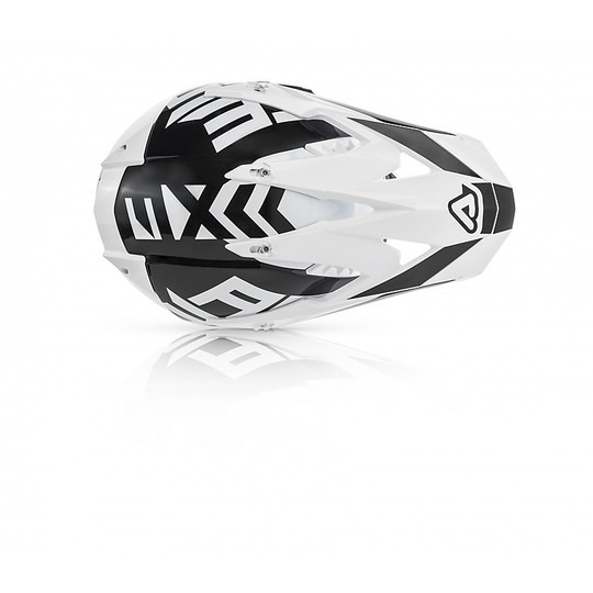 Cross Enduro Motorcycle Helmet Acerbis X-RACER Fiber VTR Black White