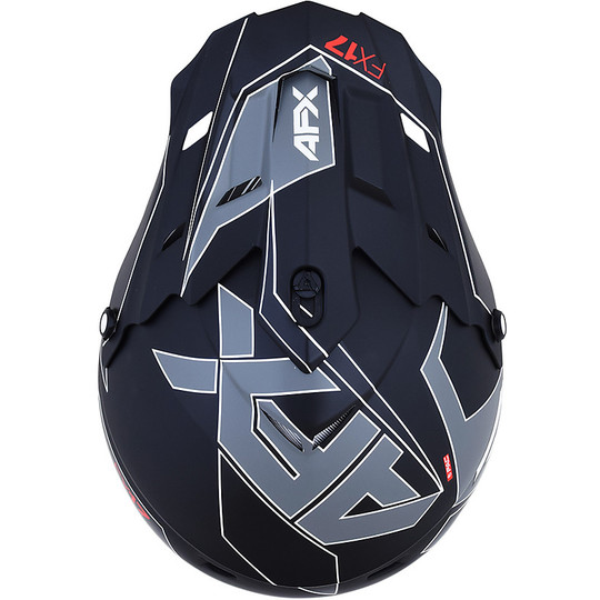 Cross Enduro Motorcycle Helmet AFX FX-17 Aced Matt Black White