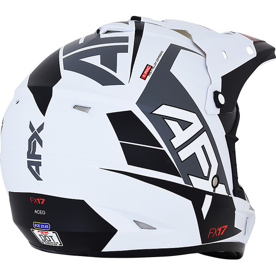 Cross Enduro Motorcycle Helmet AFX FX-17 Aced Matt White White
