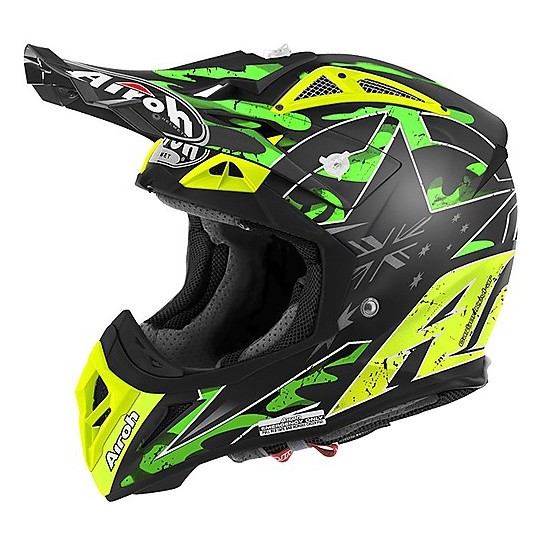 Cross Enduro motorcycle helmet Airoh Aviator 2.2 Replica Philips Green ...