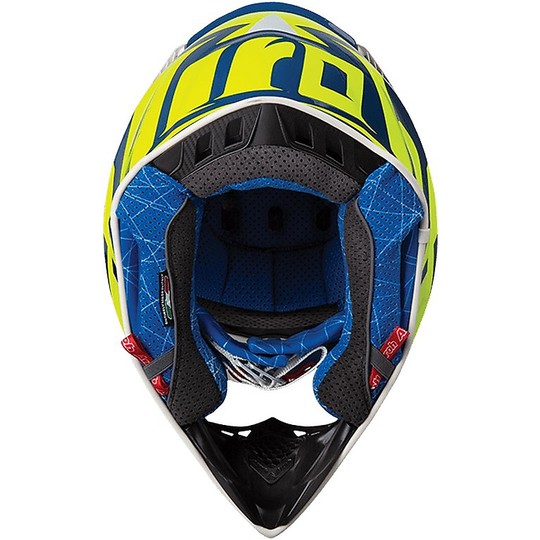 Cross Enduro Motorcycle Helmet Airoh AVIATOR 2.3 AMS BIGGER Glossy Blue