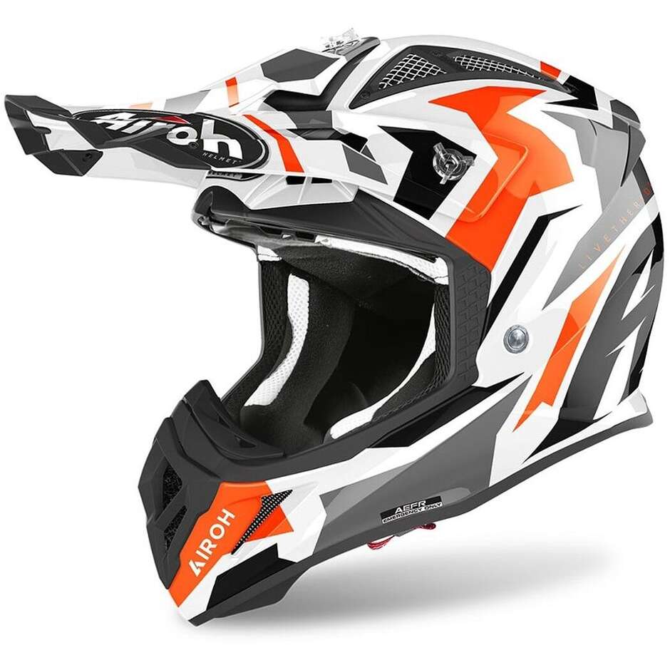 Cross Enduro Motorcycle Helmet Airoh AVIATOR ACE SWOOP Glossy Orange