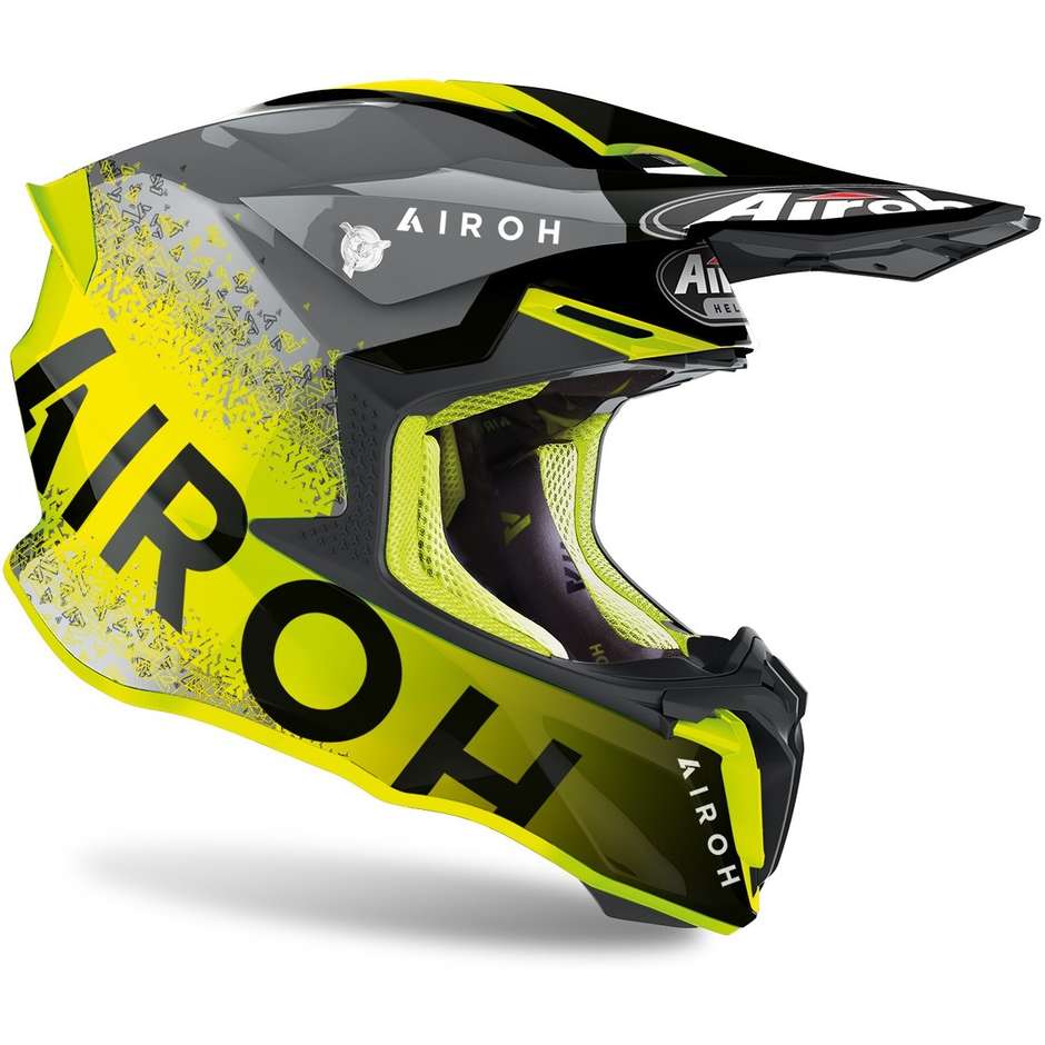 Cross Enduro Motorcycle Helmet Airoh TWIST 2.0 Bit Glossy Yellow