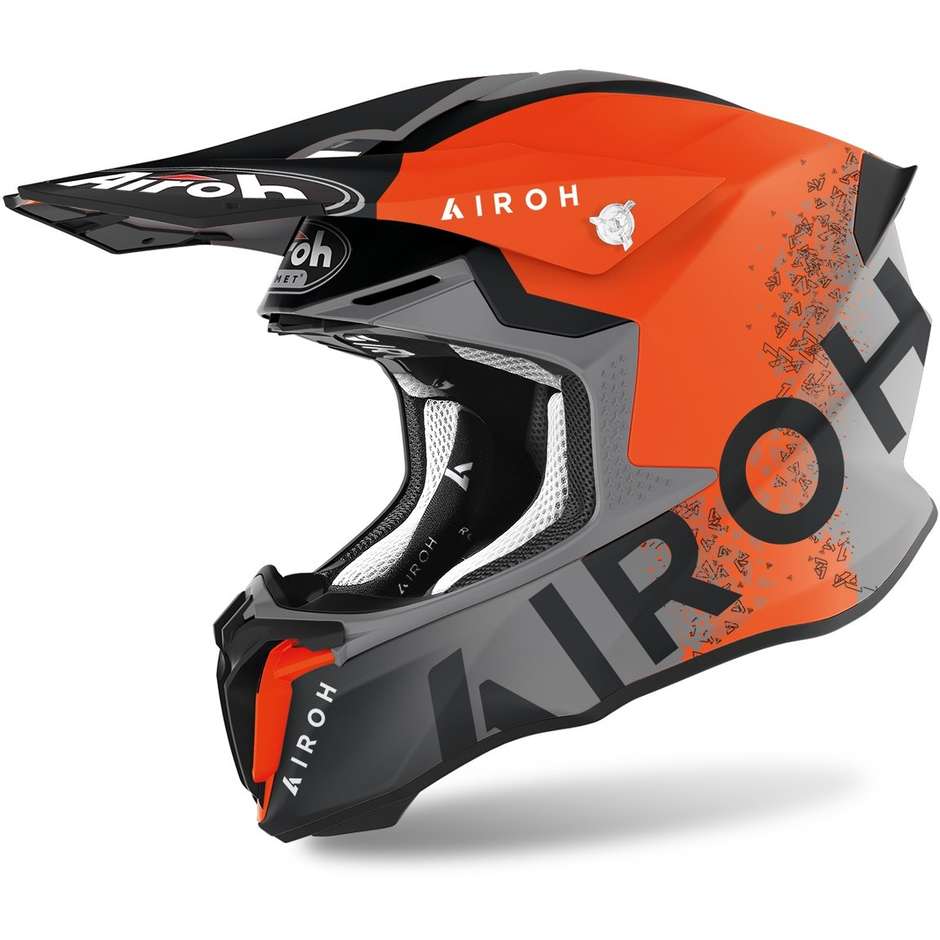 Cross Enduro Motorcycle Helmet Airoh TWIST 2.0 Bit Matt Orange