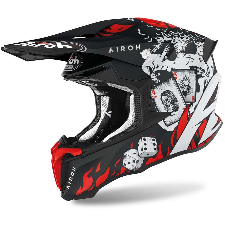 Cross Enduro Motorcycle Helmet Airoh TWIST 2.0 Hell Matt