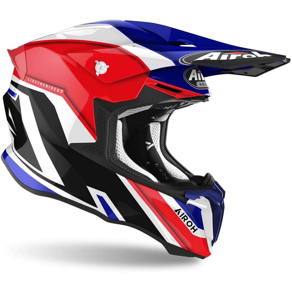 Cross Enduro Motorcycle Helmet Airoh TWIST 2.0 SHAKEN Glossy Blue