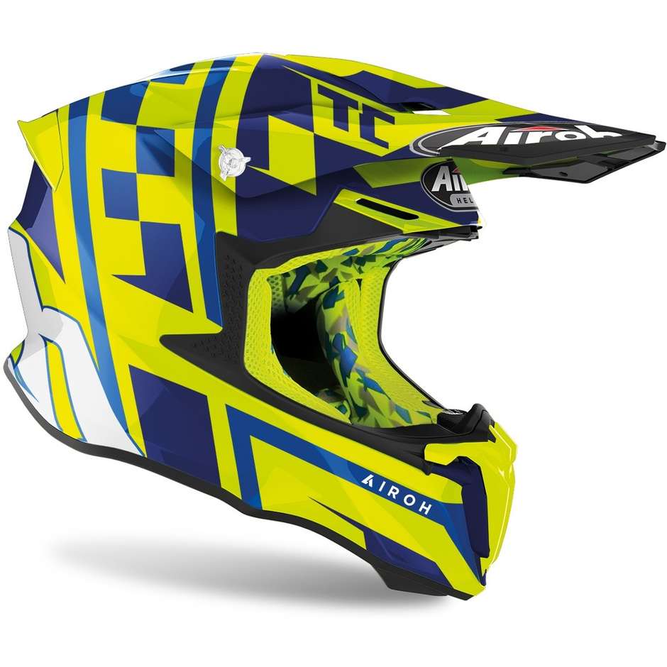 Cross Enduro Motorcycle Helmet Airoh TWIST 2.0 TC21 Glossy Yellow