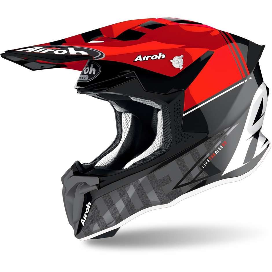 Cross Enduro Motorcycle Helmet Airoh TWIST 2.0 TECH Glossy Red