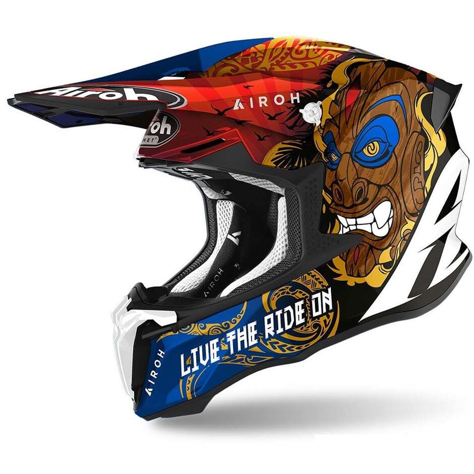 Cross Enduro Motorcycle Helmet Airoh TWIST 2.0 TIKI Glossy