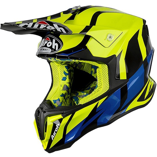 Cross Enduro Motorcycle Helmet Airoh Twist GREAT Glossy Yellow