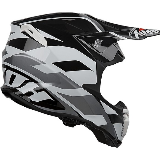 Cross Enduro Motorcycle Helmet Airoh Twist GREAT Polished Gray