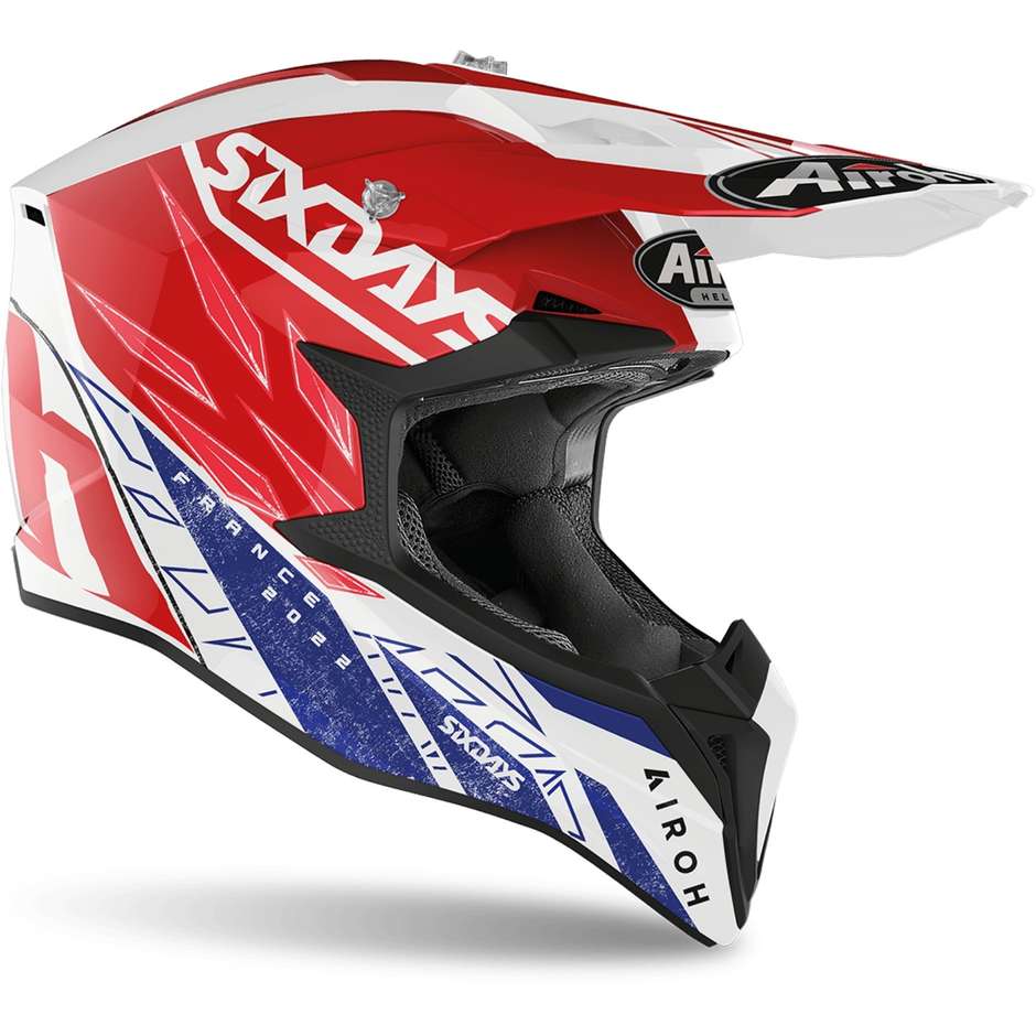 Cross Enduro Motorcycle Helmet Airoh WRAAP SIXS DAYS 2022 FRANCE Glossy