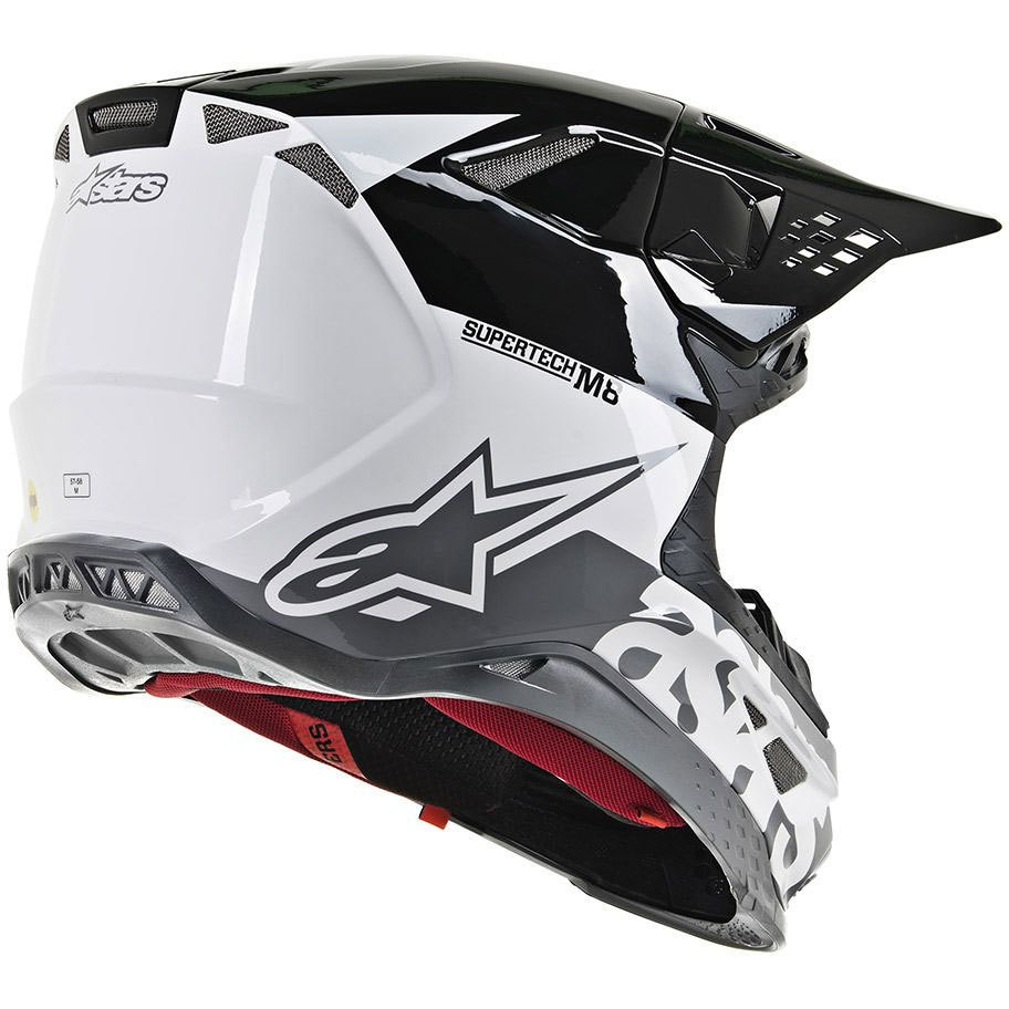Cross Enduro Motorcycle Helmet Alpinestars S-M8 Radium White Black