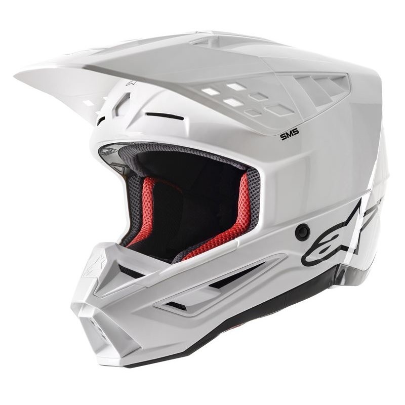 Cross Enduro Motorcycle Helmet Alpinestars Supertech-M5 Glossy White