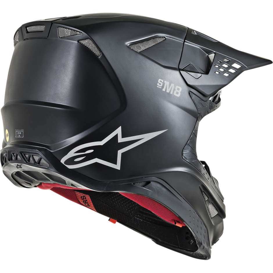 Cross Enduro motorcycle helmet Alpinestars SUPERTECH S-M8 SOLID Matt Black