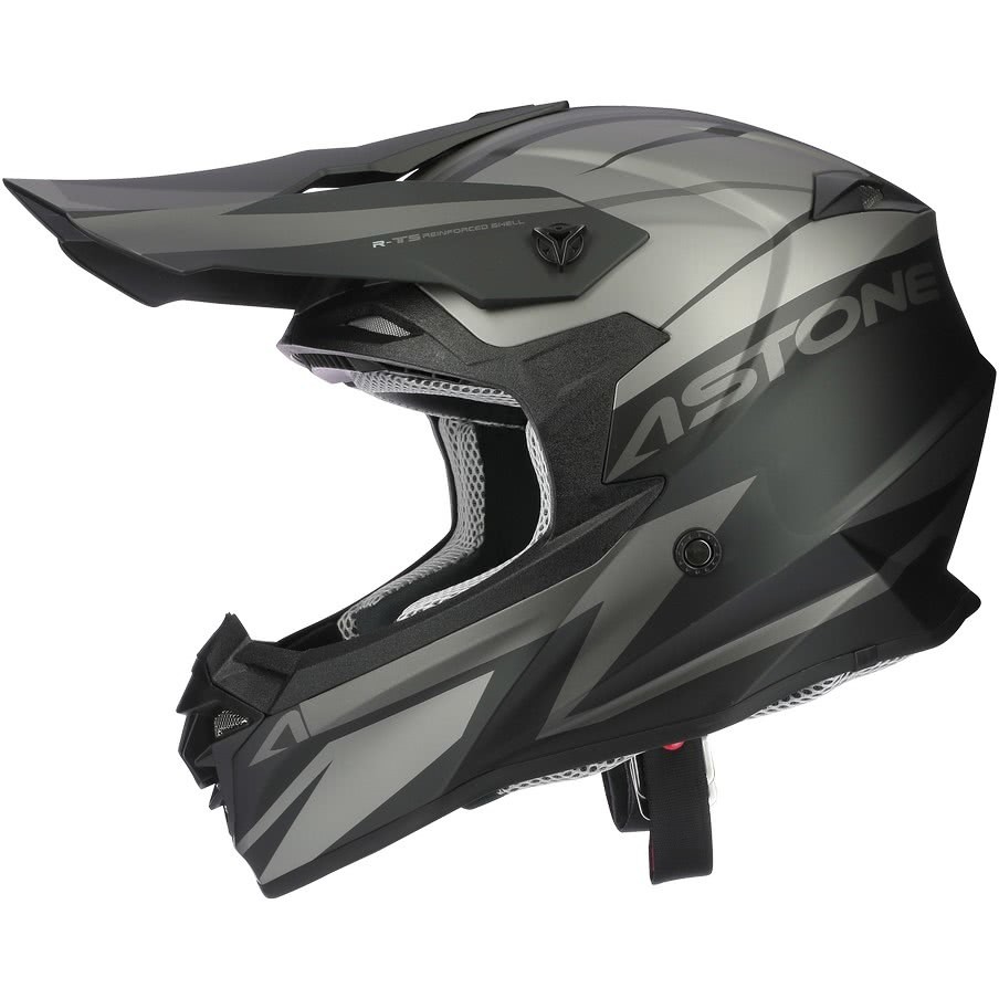Cross-Enduro Motorcycle Helmet Astone MX800 RACERS Gray Black Matt