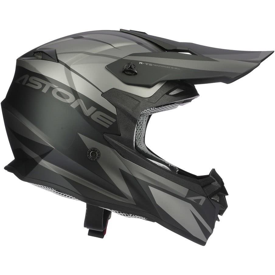 Cross-Enduro Motorcycle Helmet Astone MX800 RACERS Gray Black Matt