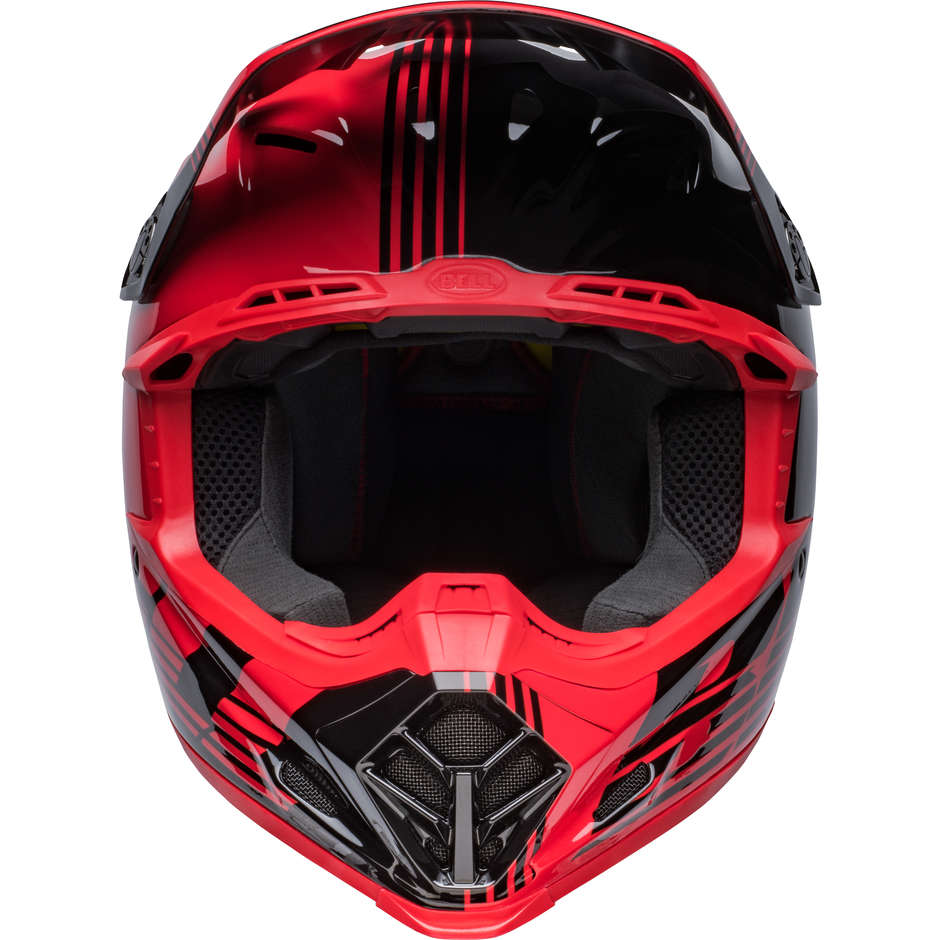 Cross Enduro Motorcycle Helmet Bell MOTO-9 MIPS LOUVER Black Red