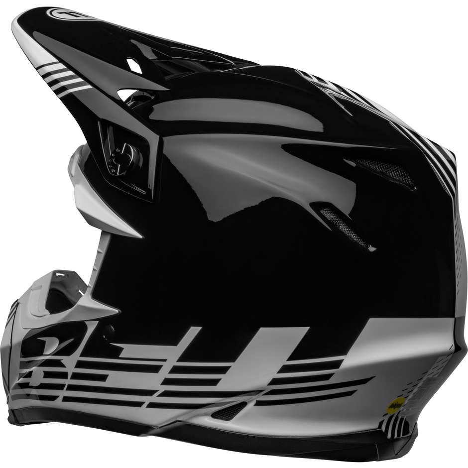 Cross Enduro Motorcycle Helmet Bell MOTO-9 MIPS LOUVER Black White