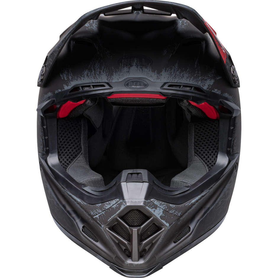 Cross Enduro Motorcycle Helmet Bell MOTO-9S FLEX FASTHOUSE MOJAVE Black Matt Gray