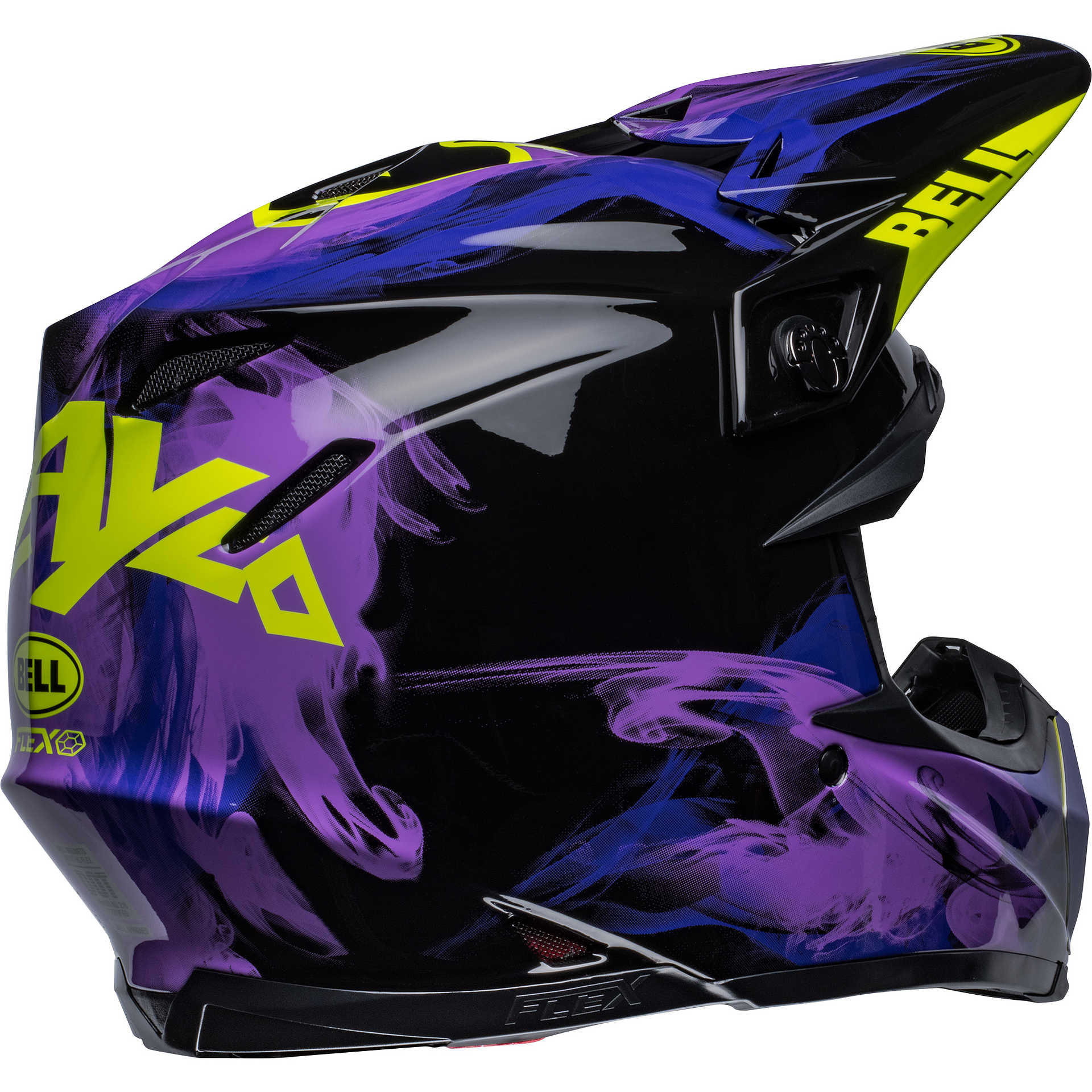 Cross Enduro Motorcycle Helmet Bell MOTO-9S FLEX SLAYCO Black PURPLE For  Sale Online 