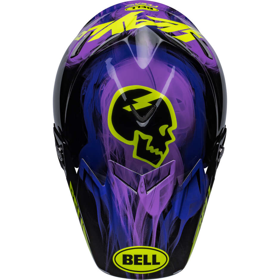 Cross Enduro Motorcycle Helmet Bell MOTO-9S FLEX SLAYCO Black PURPLE