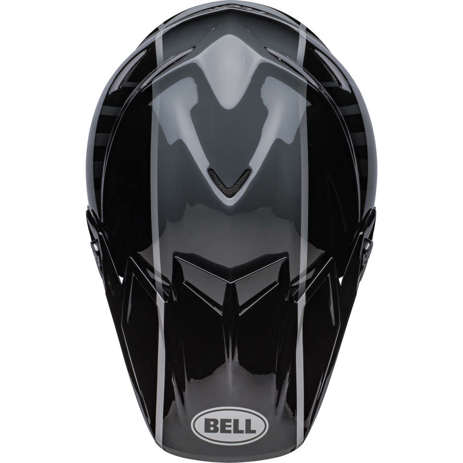 Cross Enduro Motorcycle Helmet Bell MOTO-9S FLEX SPRINT Black Glossy Matt Gray