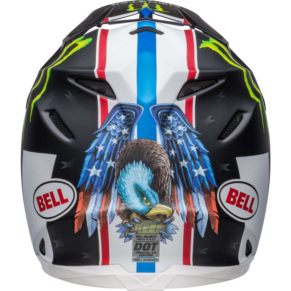 Cross Enduro Motorcycle Helmet Bell MOTO-9S FLEX TOMAC REPLICA 22 Matt Black White